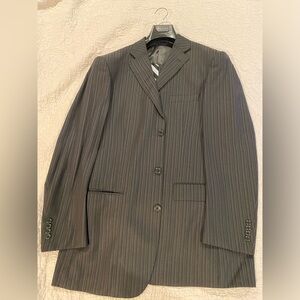 Paul Fredrick Suit 43L Classic Fit Pinstripe